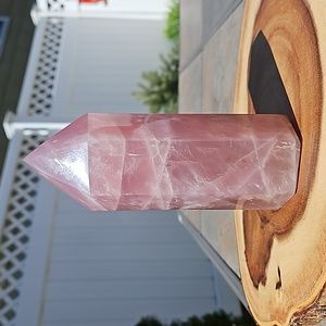 XL Rose Quartz Tower Super Saturated High Quality 900 grams 6.5"